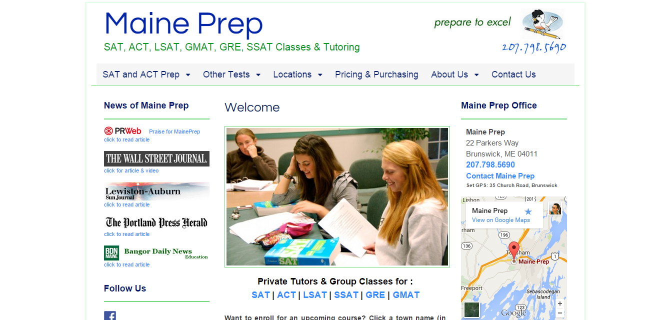 Website Design for Preparatory School